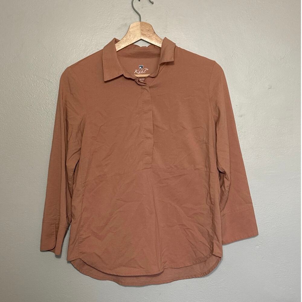 Women's Size XS Kuhl Arriva 3/4 Pullover Shirt in Salmon